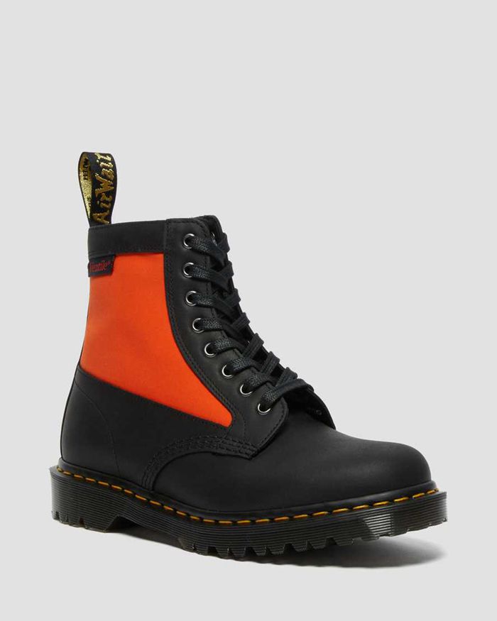 Dr Martens Vintersko Dame Svart 1460 Panel Made In England Læder Lace Up 0381VILDY